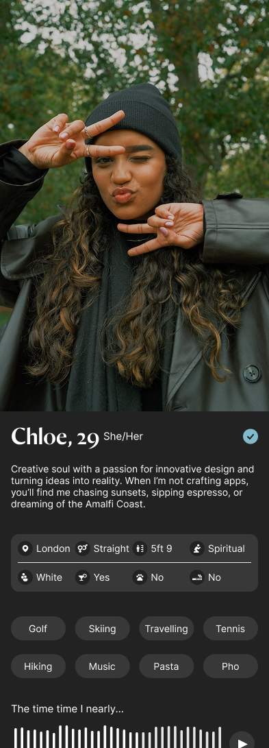 Trulo app profile screen